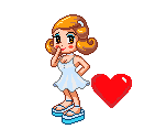 Gif animé coeur fille